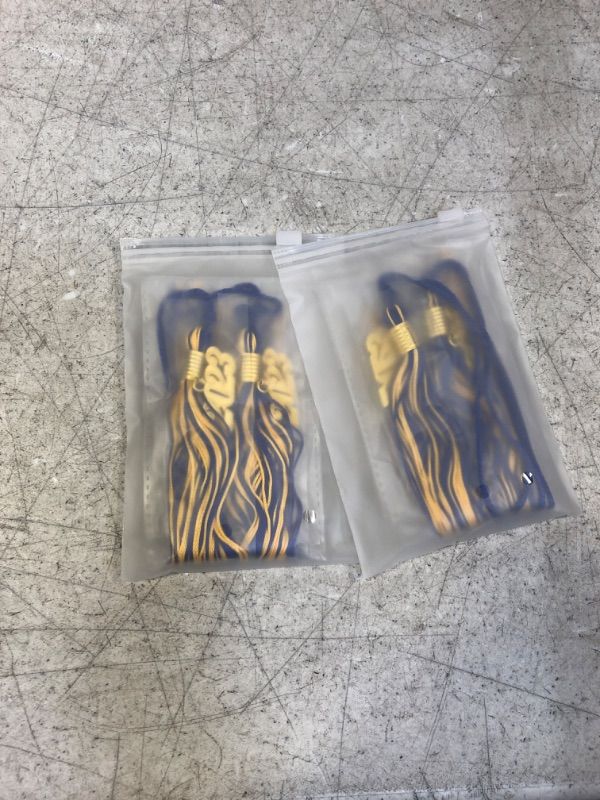 Photo 1 of 2 PCS Graduation Cap Tassel Charm 2023 Tassels for Graduation Cap 2023 Graduation Hat Decoration Tassel with The 2023 Year Gold Charms 9" Blue Gold