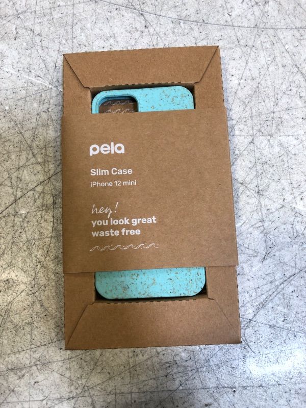 Photo 2 of Pela: Phone Case for iPhone 12 Mini, 5.4 inch Screen - Eco-Friendly - Made from Plants (Slim Purist Blue)