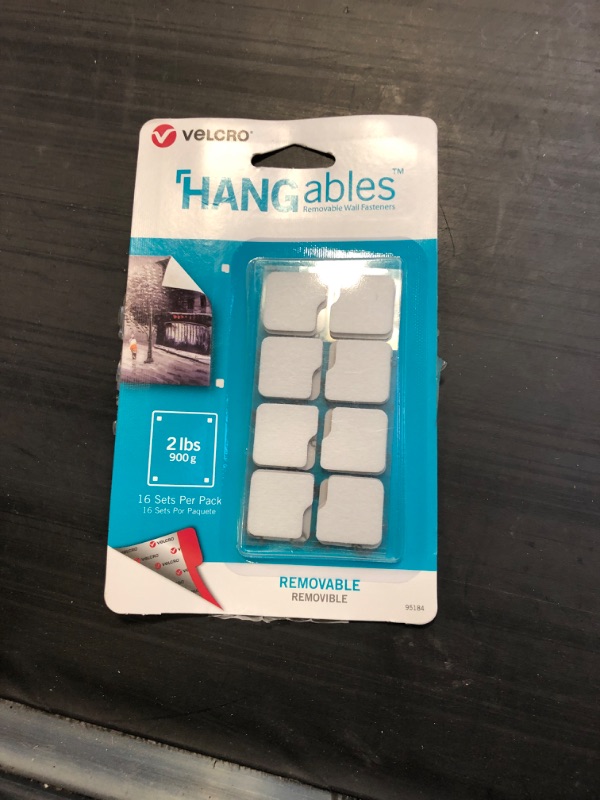 Photo 2 of VELCRO Brand HANGables | Removable Wall Fasteners | Decorate Without Damaging Your Walls | Hang frames, Create Wall Collages | 16 Sets per Pack | Squares Squares 16 Sets Per Pack