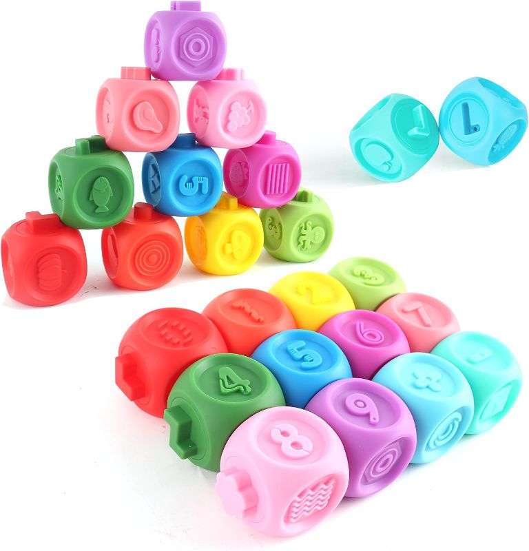 Photo 1 of 12pcs Soft Building Blocks Set Sorting Stacking Toys 6 Months and Up
