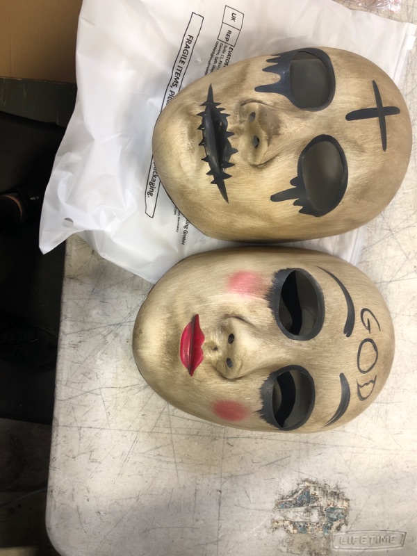 Photo 2 of Horror Killer Purge Couple Masks, The Purge Anarchy Movie, Halloween Masquerade Costume Party, Fits Most Adult
