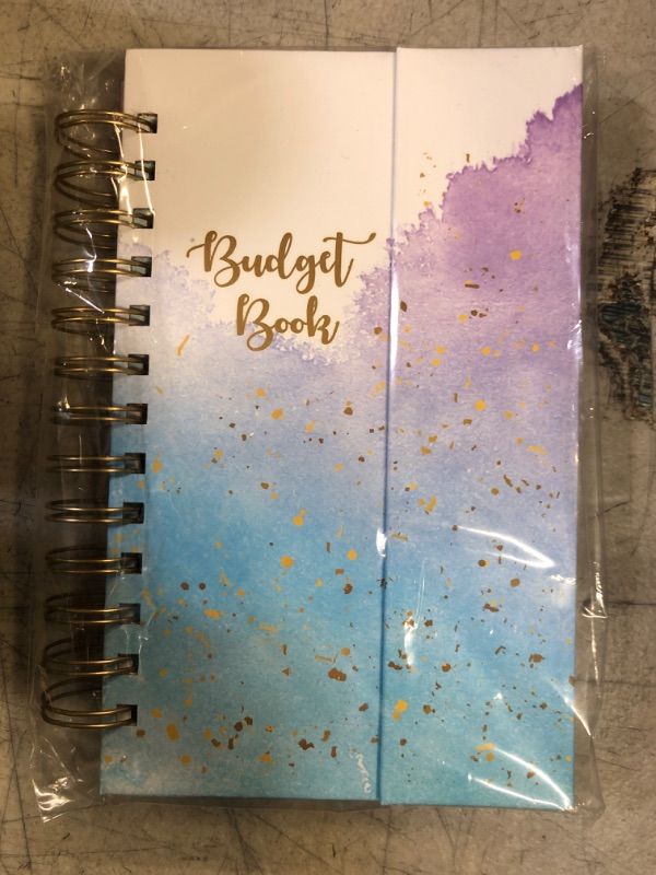 Photo 2 of Budget Planner - 12 Month Undated Budget Book and Expense Tracker, 5.3" x 7.6", Portable Budget Planner with Watercolor Pockets + Thick Paper + Magnetic, Twin-Wire Binding - Watercolor Ink
