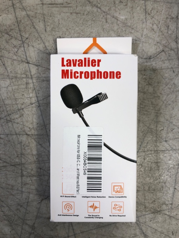 Photo 2 of Lavalier Microphone USB C Professional Lapel Clip-on Mic Omni Condenser Little Lav Mic for Video Recording External Noise Cancel Mic for Youtube Vlog ASMR Interview on Android Type-C Device (6.6ft)
