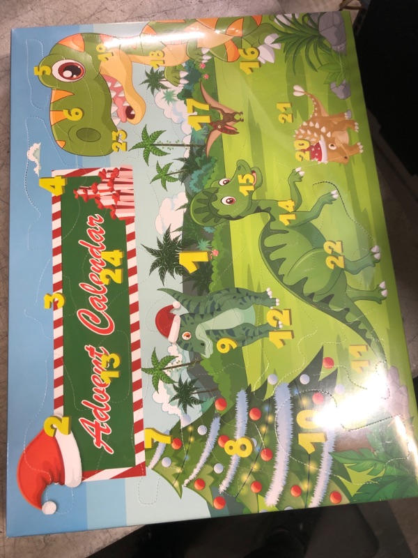 Photo 1 of Advent Calendar 2023 Christmas Gifts - 24 Days Countdown to Christmas Advent Calendar for Kids with Dinosaur Toy Figures, Christmas Gifts for Boys Girls 3-10, Christmas Party Favors/New Year Gifts
