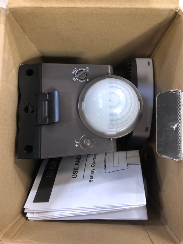 Photo 3 of 180-Degree Bronze Twin Battery Motion Sensor Outdoor Integrated LED Flood Lights with 800 Lumens
