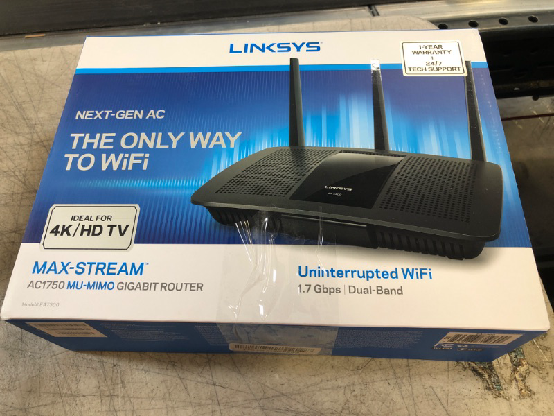 Photo 3 of Linksys MAX-STREAM AC1750 Next Gen MU-MIMO Smart Wi-Fi Router with Seamless Roaming