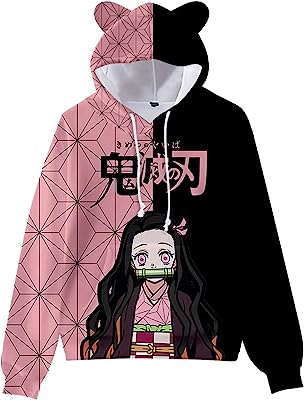 Photo 1 of 3D Anime Hoodie Merch Cosplay Cat Ear Sweatshirt Harajuku Coat Pullover Tracksuit Sweater Men Women Girls - Sz Large
