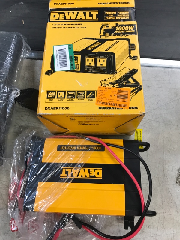 Photo 2 of DEWALT DXAEPI1000 Power Inverter 1000W Car Converter & DXAEPI140 Power Inverter 140W Car Converter: 12V DC to 120V AC Power Outlet with Dual 3.1A USB Ports Car Converter + Car Converter