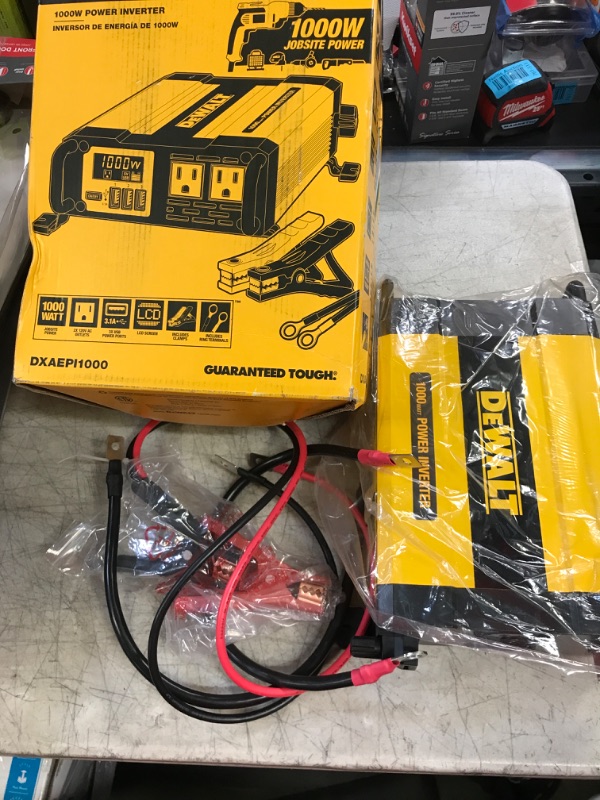 Photo 2 of DEWALT DXAEPI1000 Power Inverter 1000W Car Converter & DXAEPI140 Power Inverter 140W Car Converter: 12V DC to 120V AC Power Outlet with Dual 3.1A USB Ports Car Converter + Car Converter
