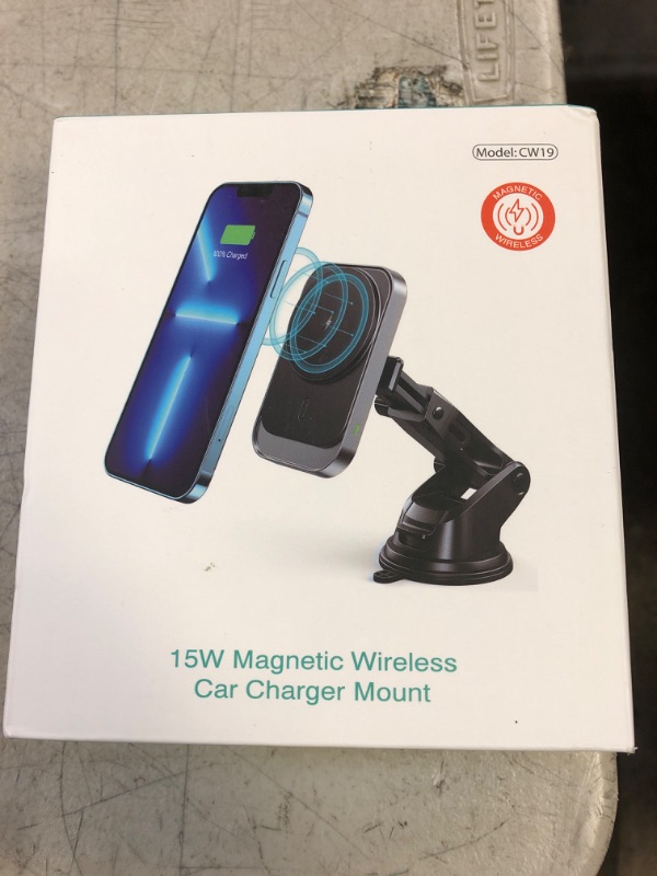 Photo 1 of 15w magnetic wireless car charger mount