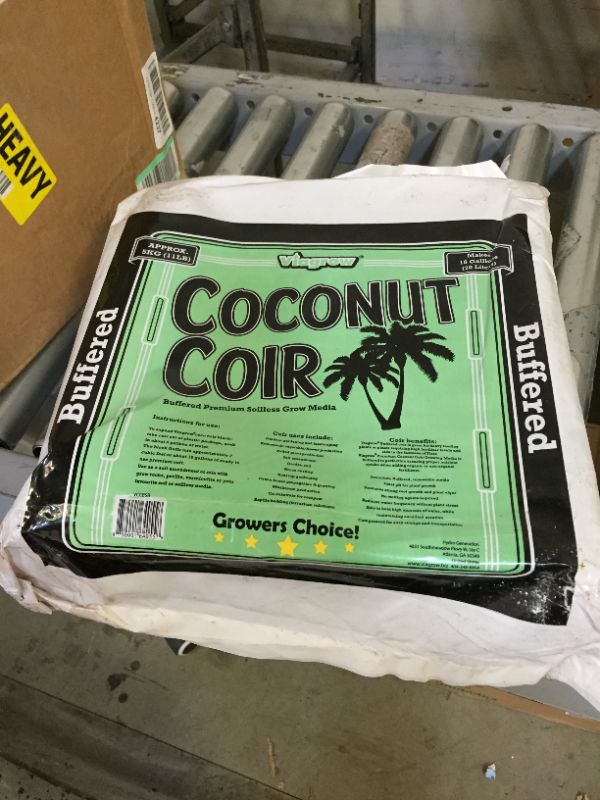 Photo 2 of 2 cu. ft. Coco Coir Compressed Premium Plant Growing Media 5 kg./11 lbs./72 Qt./18 Gal.