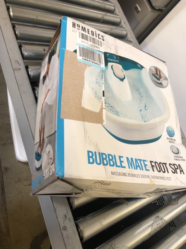 Photo 2 of HoMedics Bubble Mate Foot Spa, Toe Touch Controlled Foot Bath with Invigorating Bubbles and Splash Proof, Raised Massage nodes and Removable Pumice Stone