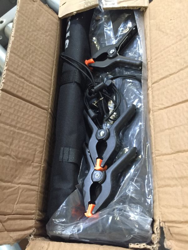 Photo 1 of CPLIRIS Photo Backdrop Stand, 6.5x10ft Adjustable Background Support Portable Photo Booth Frame for Photoshoot, Parties or Projector Screen with Spring Clamps, Backdrop Clip, Sandbag, and Carry Bag