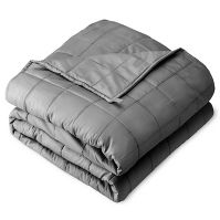 Photo 1 of 48" x 72" Gray Cotton Weighted Blanket by Bare Home

