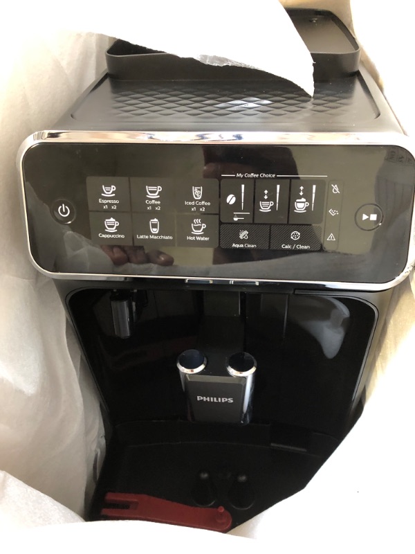 Photo 3 of PHILIPS 3200 Series Fully Automatic Espresso Machine - LatteGo Milk Frother, 5 Coffee Varieties, Intuitive Touch Display, Black