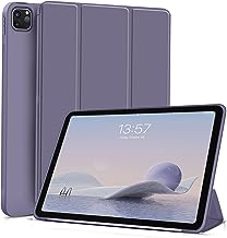 Photo 1 of kenke Case for New iPad Pro 11 Inch 4th/3rd/2nd Generation (2022/2021/2020 Model), Slim Trifold Protective Case Soft TPU Back Cover [Support 2nd Pencil Charging], Auto Sleep/Wake, grey