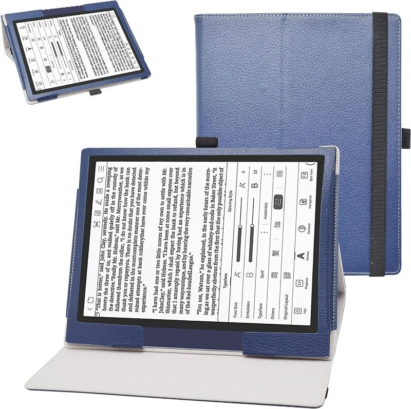 Photo 1 of Bige for BOOX Note Air 2 Case,BOOX Note Air 2 Plus Case,PU Leather Folio 2-Folding Stand Cover for BOOX Note Air 2 (2021) /BOOX Note Air 2 Plus (2022) 10.3" Tablet,Dark Blue
- six piece