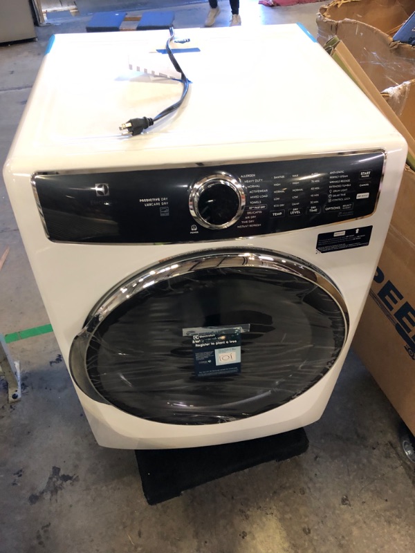 Photo 2 of 27 Inch Gas Dryer with 8.0 Cu. Ft. Capacity, LuxCare Dry, Predictive Dry™, Instant Refresh, 11 Dry Cycles, Perfect Steam™, 15-Minute Fast Dry, Activewear, Extended Tumble, Luxury-Quiet™, LuxCare® Lint, UL Listed, and ENERGY STAR® Certified: White
