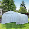 Photo 1 of 10 ft. W x 26 ft. L x 7 ft. H White Outdoor Heavy-Duty Walk-In Greenhouse 

