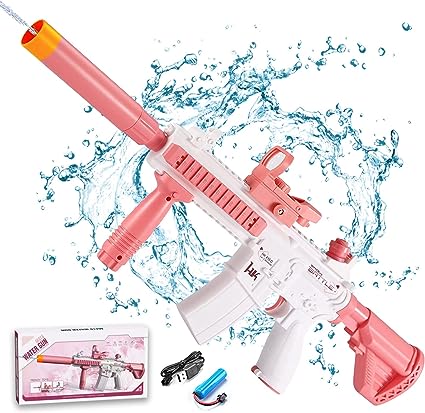 Photo 1 of Electric Water Gun Automatic Water Squirt Guns with 180CC High Capacity & 22 FT Long Range Water Toy Guns for Adults Boys Girls Summer Swimming Pool Party Beach Outdoor?Pink?