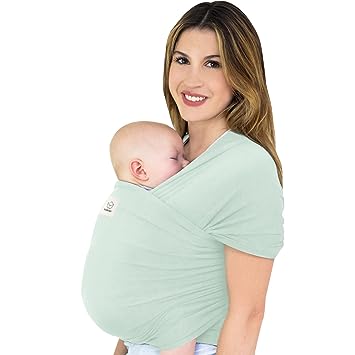 Photo 1 of KeaBabies Baby Wrap Carrier - All in 1 Original Breathable Baby Sling, Lightweight,Hands Free Baby Carrier Sling, Baby Carrier Wrap, Baby Carriers for Newborn, Infant, Baby Wraps Carrier (Light Mint)