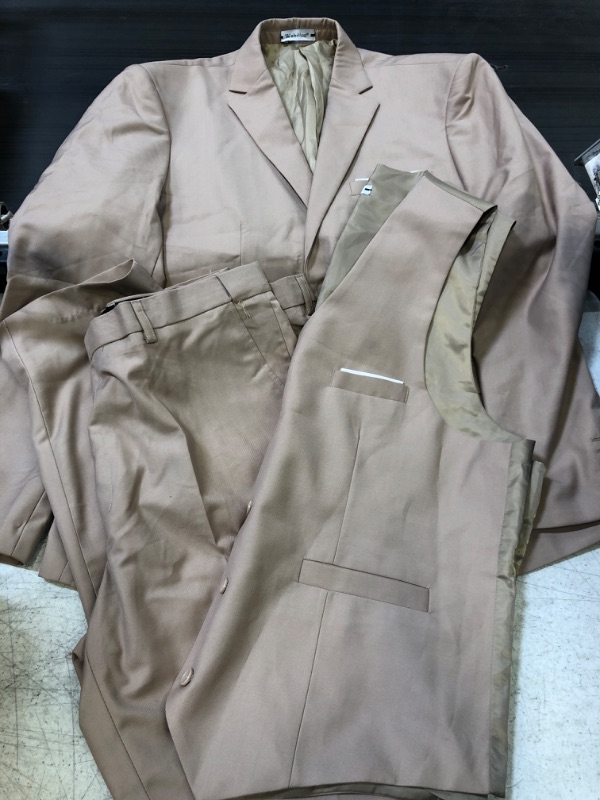 Photo 1 of Mens 3-Piece Suit Notched Lapel One Button Formal Jacket Vest Pants Set SIZE 2XL