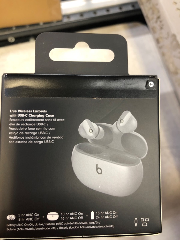 Photo 1 of Beats Studio Buds in Moon Gray with Apple 20W USB-C Power Adapter Moon Gray Studio Buds SEALED 
