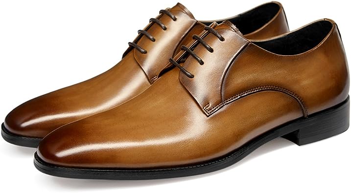 Photo 1 of Men's Handmade Leather Modern Classic Lace up Leather Lined Perforated Dress Oxfords Shoes