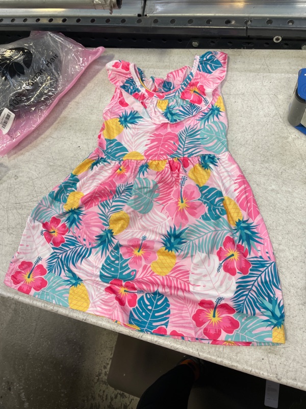 Photo 1 of LITTLE GIRL PINK TROPICAL DRESS XL 