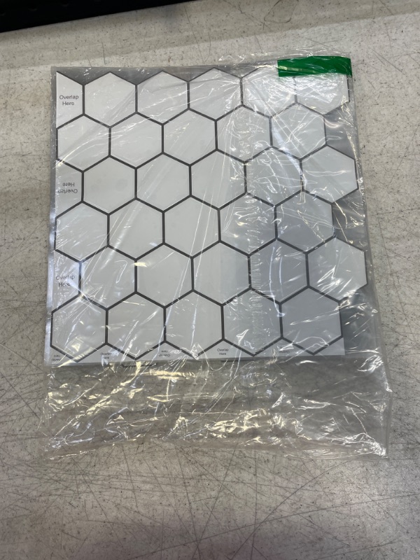 Photo 2 of 12-Sheet Hexagon Peel and Stick Tile Backsplash, 3D Backsplash Tile for Kitchen, Stick on Kitchen Wall Bathroom Laundry Room Wall (12''x12'')