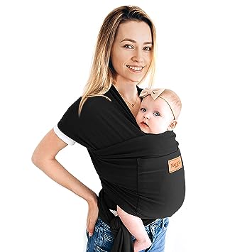 Photo 1 of Baby Wrap Carrier Baby Carrier Newborn to Toddler Premium Cotton Baby Sling Baby Carrier Wrap Infant Carrier Baby Holder One Size Fits All Baby Wearing Wrap Front Pocket by Max&So