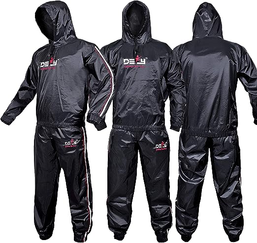 Photo 1 of DEFY Heavy Duty Sweat Suit Sauna Exercise Gym Sauna Suit Fitness workout Anti-Rip with Hood 2XL