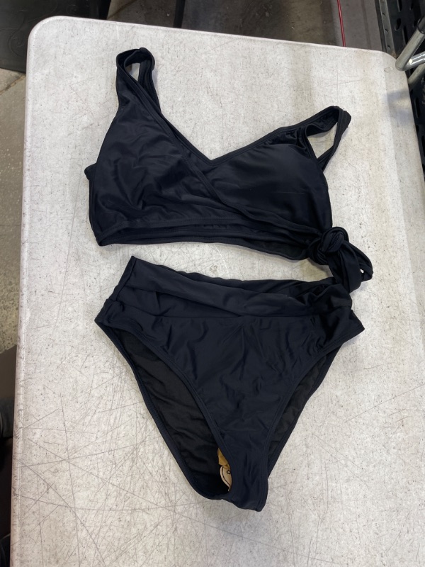 Photo 1 of 2 PIECE BLACK BATHING SUIT M