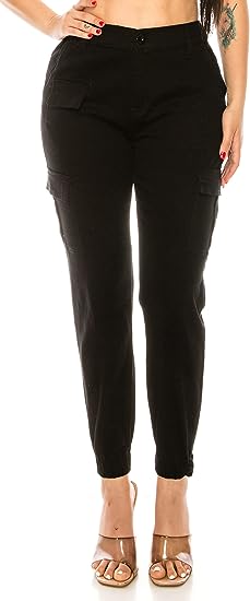 Photo 1 of DOUBLE DENIM BLACK HIGH WAIST JOGGERS L