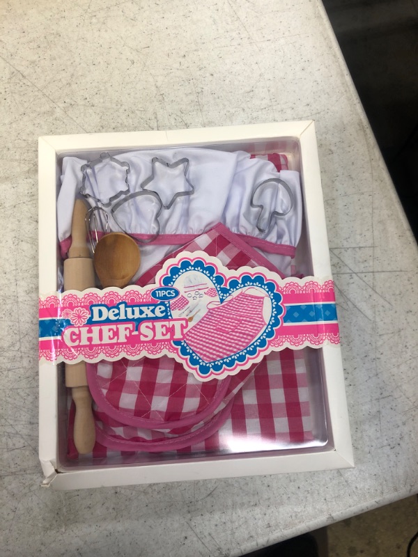Photo 1 of Deluxe Kids Chef Set - Little Chef Role Play 11 Piece Set - Pink Color