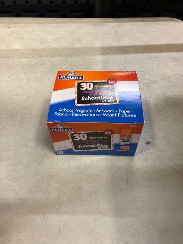 Photo 1 of Elmer's Disappearing Purple School Glue Sticks, Washable, 7 Grams, 30 Count 30 Count Standard Stick