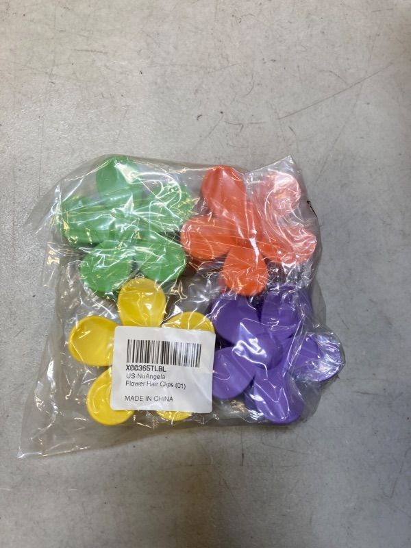 Photo 2 of 4 pcs multi color flower clips 