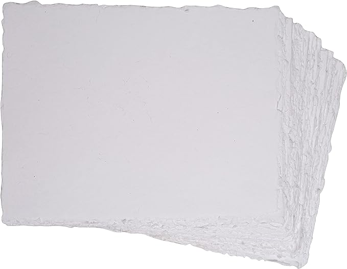 Photo 1 of  White Deckle Edge Blank Paper - Recycled - Pack