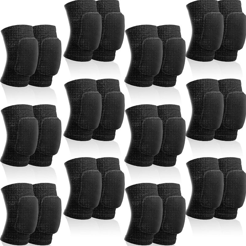 Photo 1 of  Volleyball Knee Pads for Dancers, Breathable Knee Pads for Men Women Kids, Black Knee Braces for Volleyball Football Soccer Dance Yoga Wrestling Running Cycling Tennis Workout, M Size
