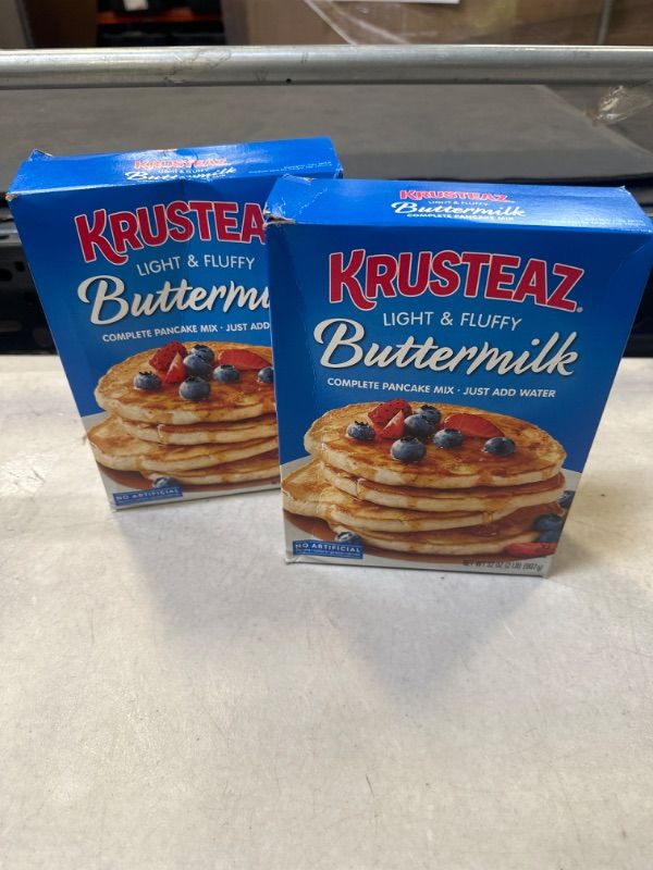 Photo 2 of 2Pack Krusteaz Light & Fluffy Complete Buttermilk Pancake Mix 2 LB. (Pack of 2) Buttermilk------Exp date 05-2025