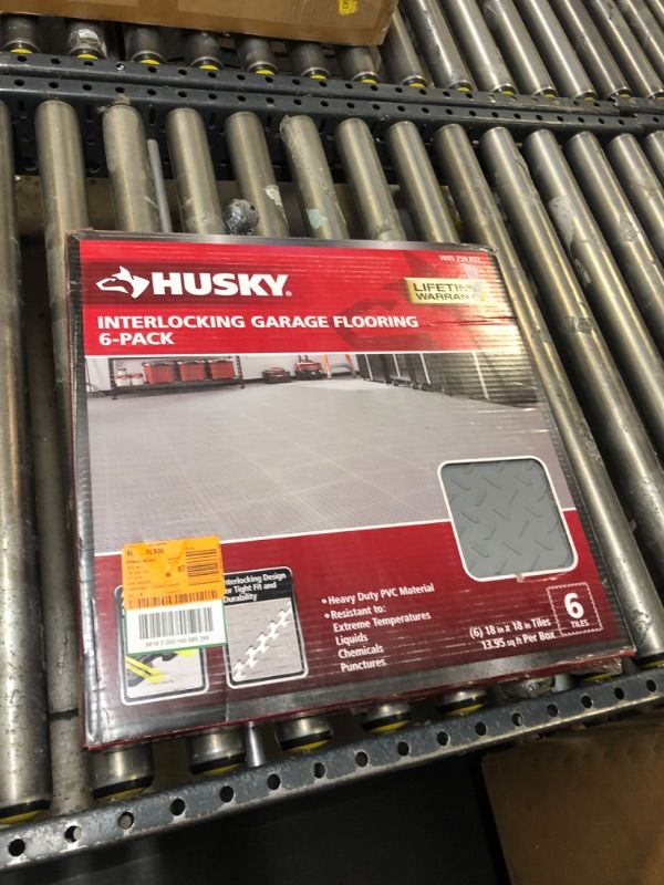 Photo 2 of 18.4 in. x 18.4 in. Gray PVC Garage Flooring Tile (6-Pack) 