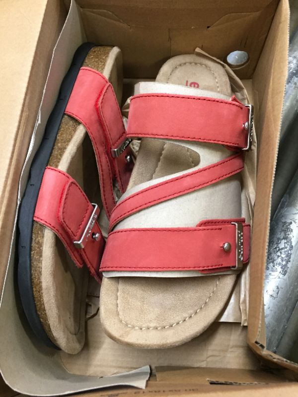 Photo 2 of Earth Origins Women's Vesper Slide-On Sandals for Casual and Everyday 6 Raspberry Multi