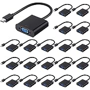 Photo 1 of Kanayu 20 Pcs Mini Display Port to VGA Adapter, DP to VGA Adapter Displayport to VGA Adapter Converter Male to Female Cable 1080P Compatible with Computer Desktop Laptop PC Monitor Projector HDTV