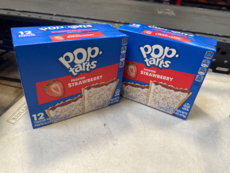 Photo 2 of 2Pack Pop-Tarts Toaster Pastries, Breakfast Foods, Kids Snacks, Frosted Strawberry, 20.3oz Box (12 Pop-Tarts)---exp date 05-2024