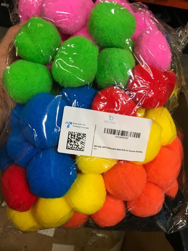 Photo 2 of 90 Pcs Reusable Water Balls, Reusable Water Balloons for Outdoor Toys and Games, Water Toys for Kids and Adults Boys and Girls - Summer Toys Ball for Pool and Backyard Fun Multicolor 90