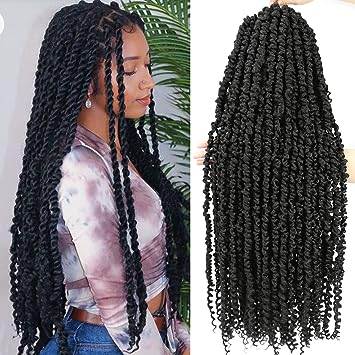 Photo 1 of 30inch Passion Twist Braiding Hair Super Long Pre Twisted Passion Twist Crochet Hair 7 Packs Pre Looped Bohemian Curly End Crochet Hair for Black Women 