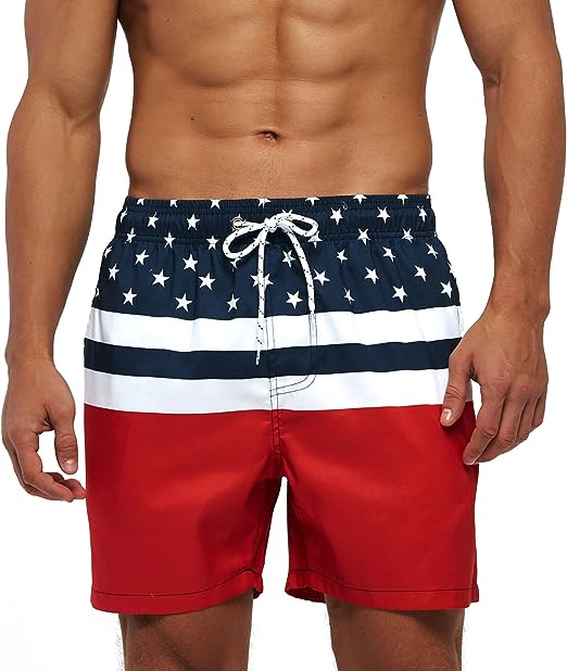 Photo 1 of 
Alaiyaky Men's Board Shorts 3D Shorts Quick Dry Print Elastic Waist Shorts Retro Summer Swimsuit Beach Swim
 