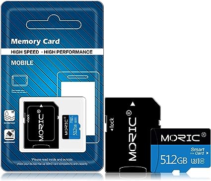 Photo 1 of 512GB Micro SD Card with Adapter Class 10 Fast Speed Memory Card for Camera,Smartphone,Computer,Dash Came,Tablet,Drone
