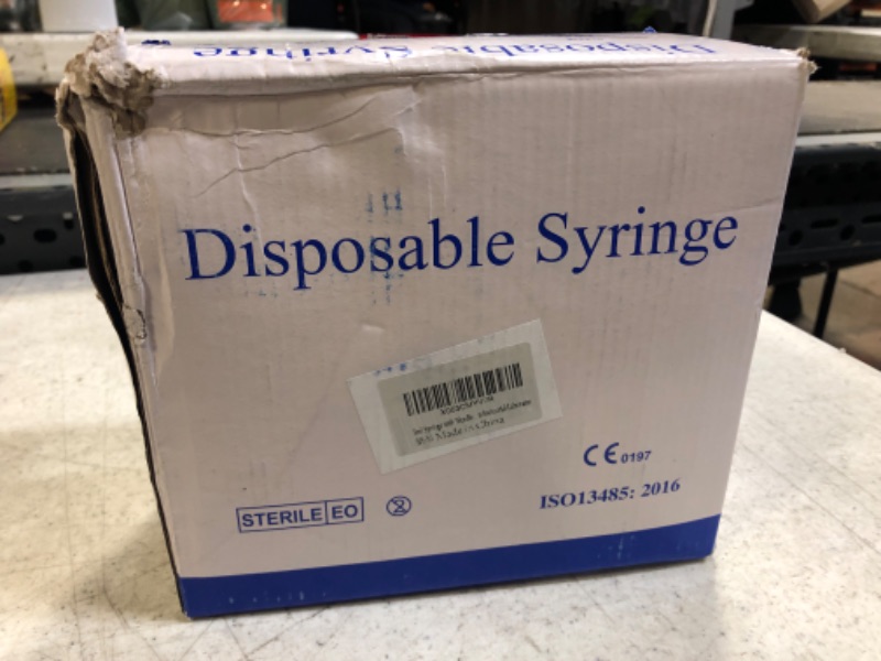 Photo 3 of 100Pack Disposable 5ml Syringe with 21G 1.5inch Needle Lab Supplies, Individually Packaged
