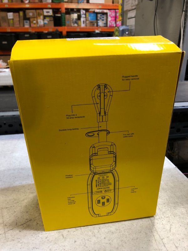 Photo 3 of CircleCord ETL Listed 50 Amp RV Surge Protector 4200 Joules with Indicator Light and Waterproof Cover, 50 Amp Power Defender Circuit Analyzer, NEMA 14-50P Surge Guard for RV Travel Trailer Camper